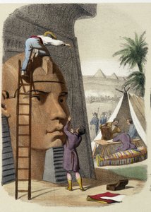 Scientific Commission of Egypt (mission of Jean Francois Champollion). Engraving of the 19th century