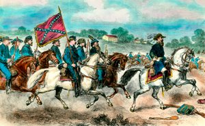 General Stuart with Confederate Cavalry in 1862 by Unknown artist