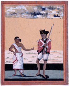 Sepoy of Madras Native Infantry and his wife by Unknown artist