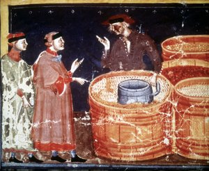 Shop of Artisan from a Miniature Manuscript of the 14th century by Unknown artist