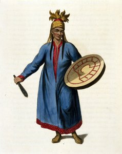 Siberian Shaman. 19th century engraving