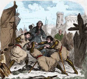 Simon IV of Montfort died (1150-1218) French aristocrat, at the siege of Toulouse in 1218. by Unknown artist