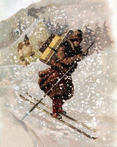 Snow Skier. Chromo