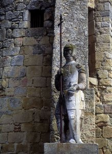 Statue of a Cathar warrior on the door of Avignonet in Lauragais (31) by Unknown artist