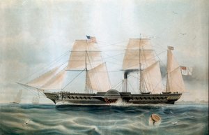 Steamer British Queen in 1840 by Unknown artist