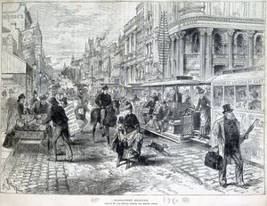 Street scenes, Collins Street in Melbourne in 1889 by Unknown artist