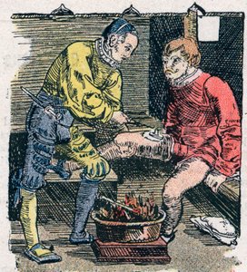 Surgeon giving a wound in 1528 by Unknown artist