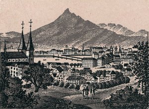 Switzerland: view of the city of Lucerne. The world illustrates 168 views. Undated (end of 19th century) by Unknown artist