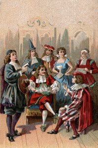 The Theatre in the Ages: Jean Baptiste Poquelin, known as Moliere, and His Troupe by Unknown Artist