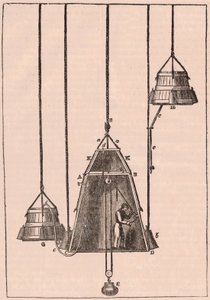 Technical Sectional View of a Diving Bell by Unknown