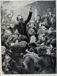 The Salvation Army - Distribution at Whitechapel Road Headquarters in 1881