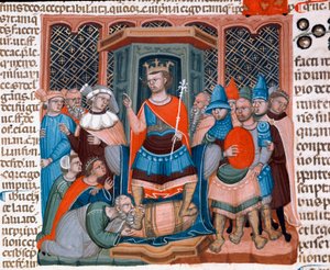 The Byzantium Emperor Justinian I Surrounds Jurists and Soldiers of His Court by Unknown artist