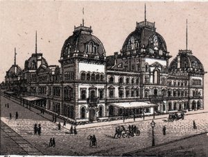 The Central Depot in New York, USA in “The World Illustrates 168 Views” Undated (late 19th century)