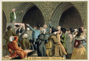 The Club of Jacobins. 19th century chromolithography by Unknown artist