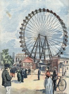 The Ferris Wheel of the 1900 Universal Exhibition in Paris by Unknown Artist