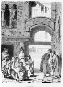 The Jewish ghetto of Venice in the 19th century by Unknown artist