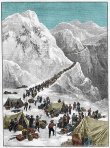 The Klondike Gold Rush - Gold seekers crossing the Chilkoot Pass during the Alaskan Gold Rush