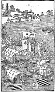 The Knights of Rhodes attacking Rhode Island in 