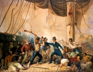 The Melee on the Deck of the Chesapeake by Unknown