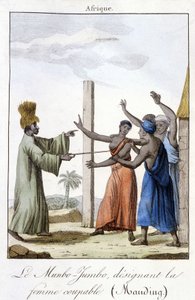 The Munbo-Jumbo, designating the woman guilty (Manding)