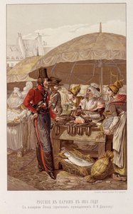 The Russians in Paris on a March in 1814 in The Emperor Alexander 1st by Schilder