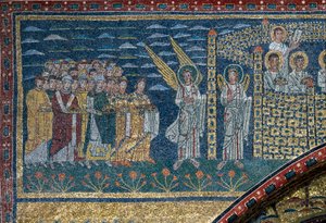 The Vision of Celestial Jerusalem: The Elected Move Towards the City Guarded by Angels (Detail) by Unknown artist