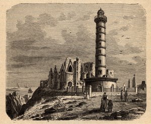 The Abbey Saint Mathieu de Fine Terre - Breton Abbey - Engraving in 