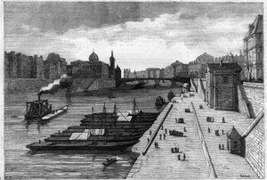 The Apple Walk on the Quay of the City Hall in Paris in 1883
