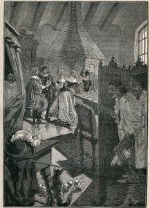 The art of glass: the glassmakers. Engraving from 1885 in 