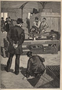 The art of tour: the Blanchard Tower. Engraving from 1885 in 