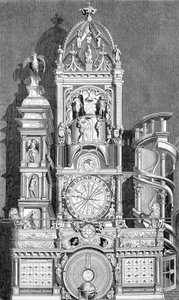 The astrological clock of Strasbourg, executed in 1573 by Conrad Dasypodius (engraving)