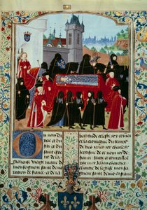 The Body of the Late King Charles VI is Carried Away, Behind the Procession the New King Charles VII