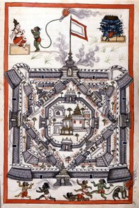 The city of Lanka (Ceylon) in a 17th century paper manuscript by Unknown artist