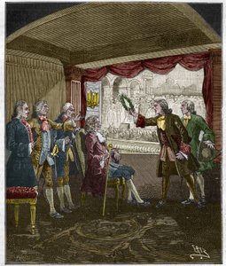 The coronation of Voltaire by Unknown artist