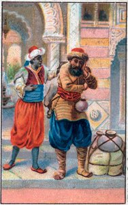 The door faix. The wonderful adventures of Sinbad the sailor. Popular tale of 1001 nights. Chromolithography of the late 19th century. by Unknown artist