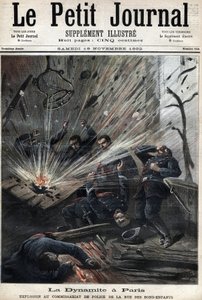 The dynamite in Paris, explosion at the police station rue des Bons Enfants caused by the attack of the anarchist Emile Henry, November 8