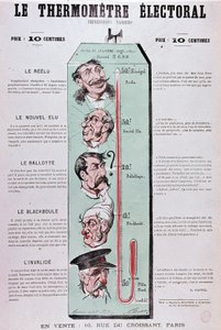 The electoral thermometer - drawing by Unknown artist
