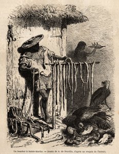 The stall of a butcher in the suburbs of Sainte Martha (Santa Marta, Colombia) by Unknown artist