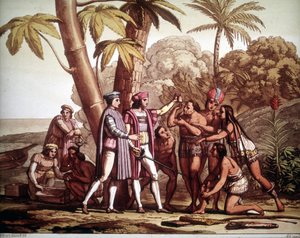 The First Indians Who Appeared to Christopher Columbus on His Arrival in America, in 