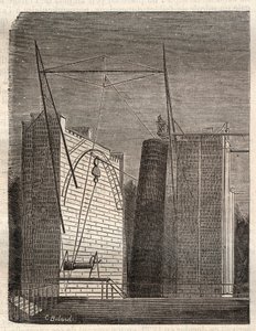 The large mirror telescope (or leviathan) by William Parsons called Lord Rosse, from Birr Castle to Parsonstown, Ireland