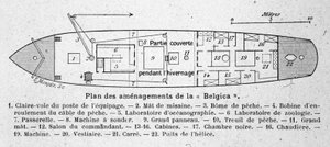 Layout Plan of the Belgian Scientific Vessel Belgica Used in the Antarctic Expeditions
