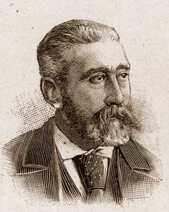 Members of the Academy Francaise in 1895: portrait of Jose Maria de Heredia (1842-1905), French poet. by Unknown artist