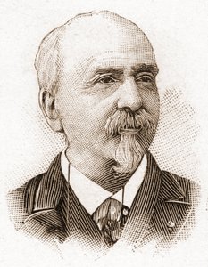 Members of the Academy Francaise in 1895: portrait of Victor Cherbuliez (1829-1899), novelist, playwright, essayist, French literary critic. by Unknown artist