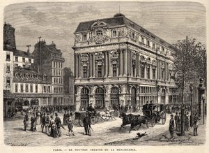 The new Renaissance Theatre in Paris in 1873.