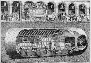 The piercing of the road under the street of Rivoli in 1895 by Unknown artist