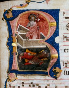 The Resurrection of Christ, Miniature from a Choral Parchment by Unknown artist