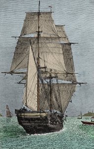 The ship “Beagle” (expedition in which Darwin participated as a naturalist) by Unknown artist