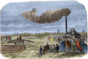 The steam drain invented by Albert Fry and John Fowler during a mechanical drainage operation near Versailles by Unknown artist