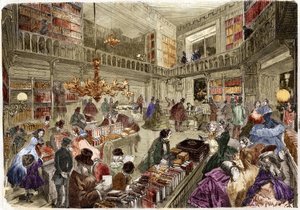 The store of the bookstore Nouvelle, boulevard des Italiens in Paris in 1860 by Unknown artist