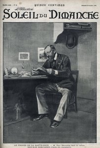 The trial of the High Court: Mr. Paul Deroulede (1846-1914), a French writer and nationalist activist who is an important actor in anti-dreyfusism, in his cell after his attempted coup d